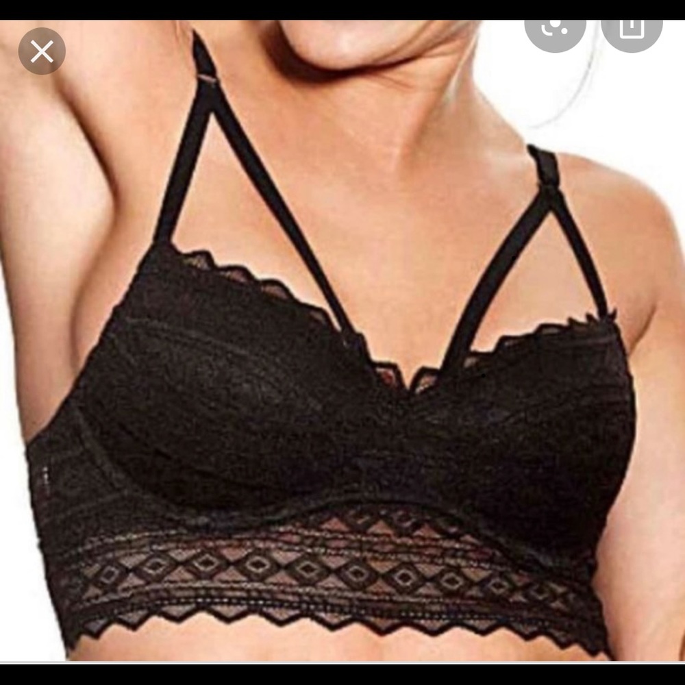Pink Black Bralette